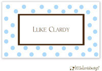 Little Lamb Design Gift Stickers - Blue Dots