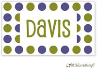 Little Lamb Design Gift Stickers - Blue and Green Dots