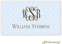 Little Lamb Design Gift Stickers - Blue Monogram
