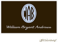 Little Lamb Design Gift Stickers - Blue Monogram