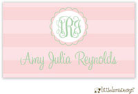 Little Lamb Design Gift Stickers - Baby Pink Monogram