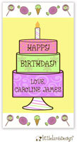Little Lamb Design Gift Stickers - Birthday Cake