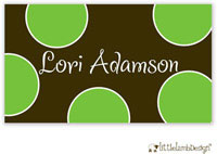 Little Lamb Design Gift Stickers - Big Green Dots