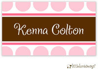 Little Lamb Design Gift Stickers - Big Pink Dots