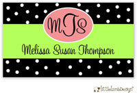 Little Lamb Design Gift Stickers - Black Monogram