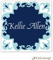 Little Lamb Design Gift Stickers - Elegant Navy