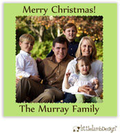 Little Lamb Design Gift Stickers - Green Border Photo