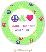 Little Lamb Design Gift Stickers - Peace Signs