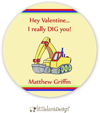 Little Lamb Design Gift Stickers - Excavator Little Lamb Design Gift Stickers - Excavator