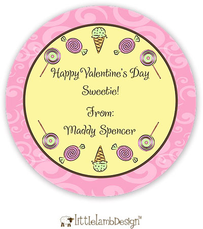 Little Lamb Design Gift Stickers - Candy Little Lamb Design Gift Stickers - Candy