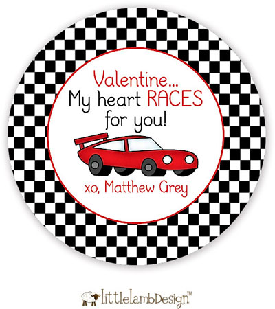 Little Lamb Design Gift Stickers - Racecar Little Lamb Design Gift Stickers - Racecar