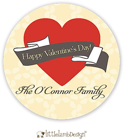 Little Lamb Design Gift Stickers - Heart Little Lamb Design Gift Stickers - Heart