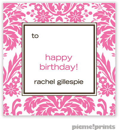 PicMe Prints - Gift Stickers - Damask Bubblegum PicMe Prints - Gift Stickers - Damask Bubblegum