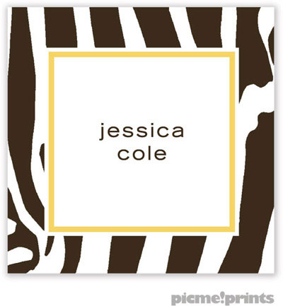 PicMe Prints - Gift Stickers - Contemporary Zebra Wheat PicMe Prints - Gift Stickers - Contemporary Zebra Wheat