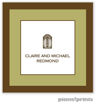 PicMe Prints - Gift Stickers - Chocolate Border Moss
