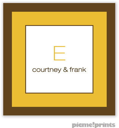 PicMe Prints - Gift Stickers - Chocolate Border Mustard PicMe Prints - Gift Stickers - Chocolate Border Mustard