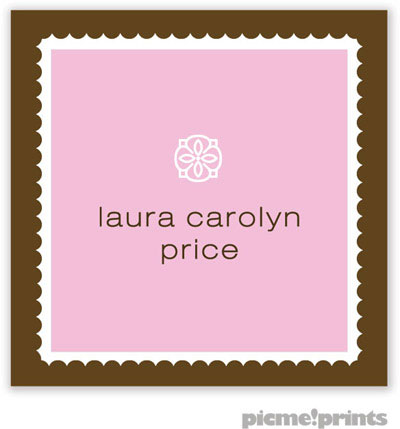 PicMe Prints - Gift Stickers - Scalloped Border Pink