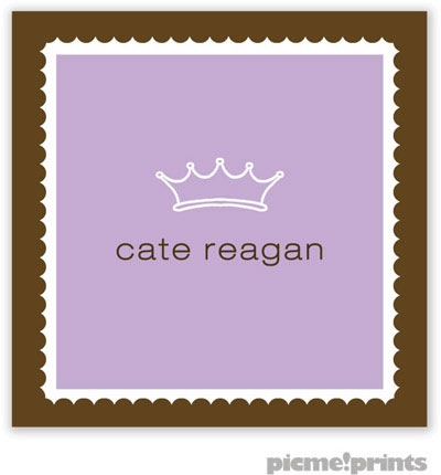 PicMe Prints - Gift Stickers - Scalloped Border Grape