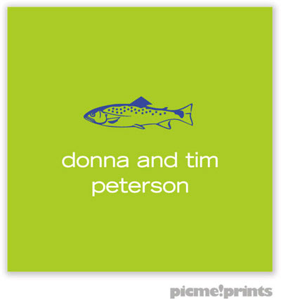 PicMe Prints - Gift Stickers - Solid Chartreuse/Cobalt PicMe Prints - Gift Stickers - Solid Chartreuse/Cobalt
