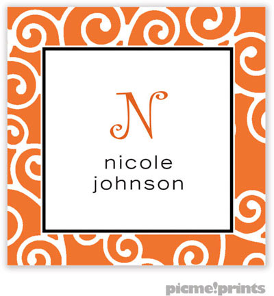 PicMe Prints - Gift Stickers - Happy Scrolls Tangerine PicMe Prints - Gift Stickers - Happy Scrolls Tangerine