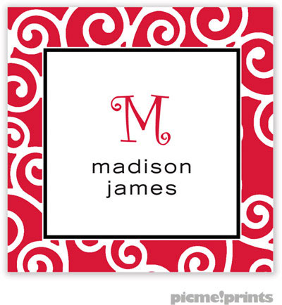 PicMe Prints - Gift Stickers - Happy Scrolls Cherry PicMe Prints - Gift Stickers - Happy Scrolls Cherry