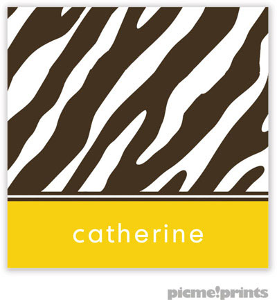 PicMe Prints - Gift Stickers - Espresso Zebra Sunshine