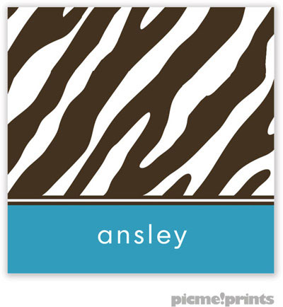 PicMe Prints - Gift Stickers - Espresso Zebra Peacock PicMe Prints - Gift Stickers - Espresso Zebra Peacock