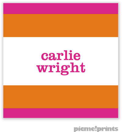 PicMe Prints - Gift Stickers - Bold Bands Hot Pink/Tangerine