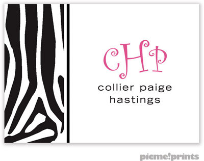 PicMe Prints - Gift Stickers - Zany Zebra Black PicMe Prints - Gift Stickers - Zany Zebra Black
