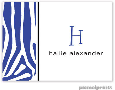 PicMe Prints - Gift Stickers - Zany Zebra Cobalt