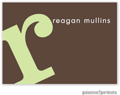 PicMe Prints - Gift Stickers - Alphabet Spring Green on Shale