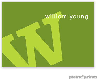 PicMe Prints - Gift Stickers - Alphabet Chartreuse on Cilantro