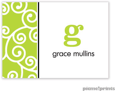 PicMe Prints - Gift Stickers - Happy Scrolls Chartreuse