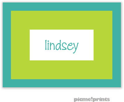 PicMe Prints - Gift Stickers - Bold Bands Turquoise/Chartreuse