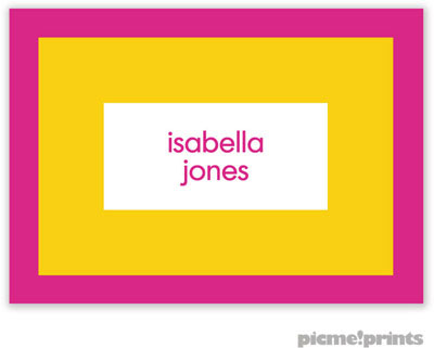 PicMe Prints - Gift Stickers - Bold Bands Hot Pink/Sunshine