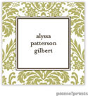 PicMe Prints - Gift Stickers - Damask Moss