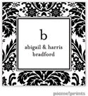 PicMe Prints - Gift Stickers - Damask Black