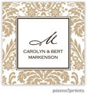 PicMe Prints - Gift Stickers - Damask Tan