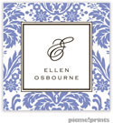 PicMe Prints - Gift Stickers - Damask Periwinkle