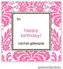 PicMe Prints - Gift Stickers - Damask Bubblegum