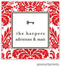 PicMe Prints - Gift Stickers - Damask Poppy