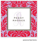 PicMe Prints - Gift Stickers - Damask Cherry on Grape