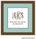 PicMe Prints - Gift Stickers - Chocolate Border Robin's Egg