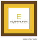 PicMe Prints - Gift Stickers - Chocolate Border Mustard