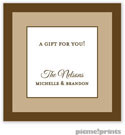 PicMe Prints - Gift Stickers - Chocolate Border Tan
