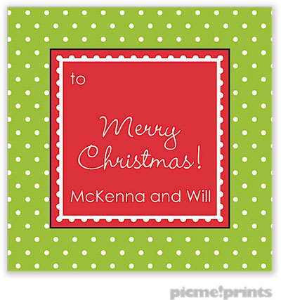 Holiday Gift Stickers by PicMe Prints - Ruffle Dots Grasshopper Holiday Gift Stickers by PicMe Prints - Ruffle Dots Grasshopper