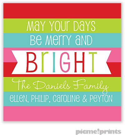 Holiday Gift Stickers by PicMe Prints - Merry And Bright Square Holiday Gift Stickers by PicMe Prints - Merry And Bright Square