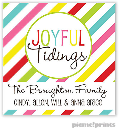 Holiday Gift Stickers by PicMe Prints - Joyful Tidings Square Holiday Gift Stickers by PicMe Prints - Joyful Tidings Square