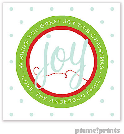Holiday Gift Stickers by PicMe Prints - Great Joy Square Holiday Gift Stickers by PicMe Prints - Great Joy Square