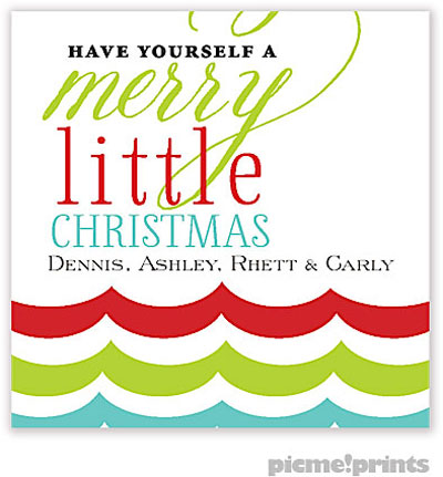 Holiday Gift Stickers by PicMe Prints - Merry Little Christmas Square Holiday Gift Stickers by PicMe Prints - Merry Little Christmas Square